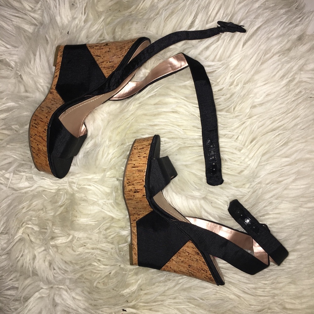 BCBGeneration strappy wedges